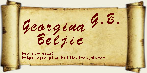 Georgina Beljić vizit kartica